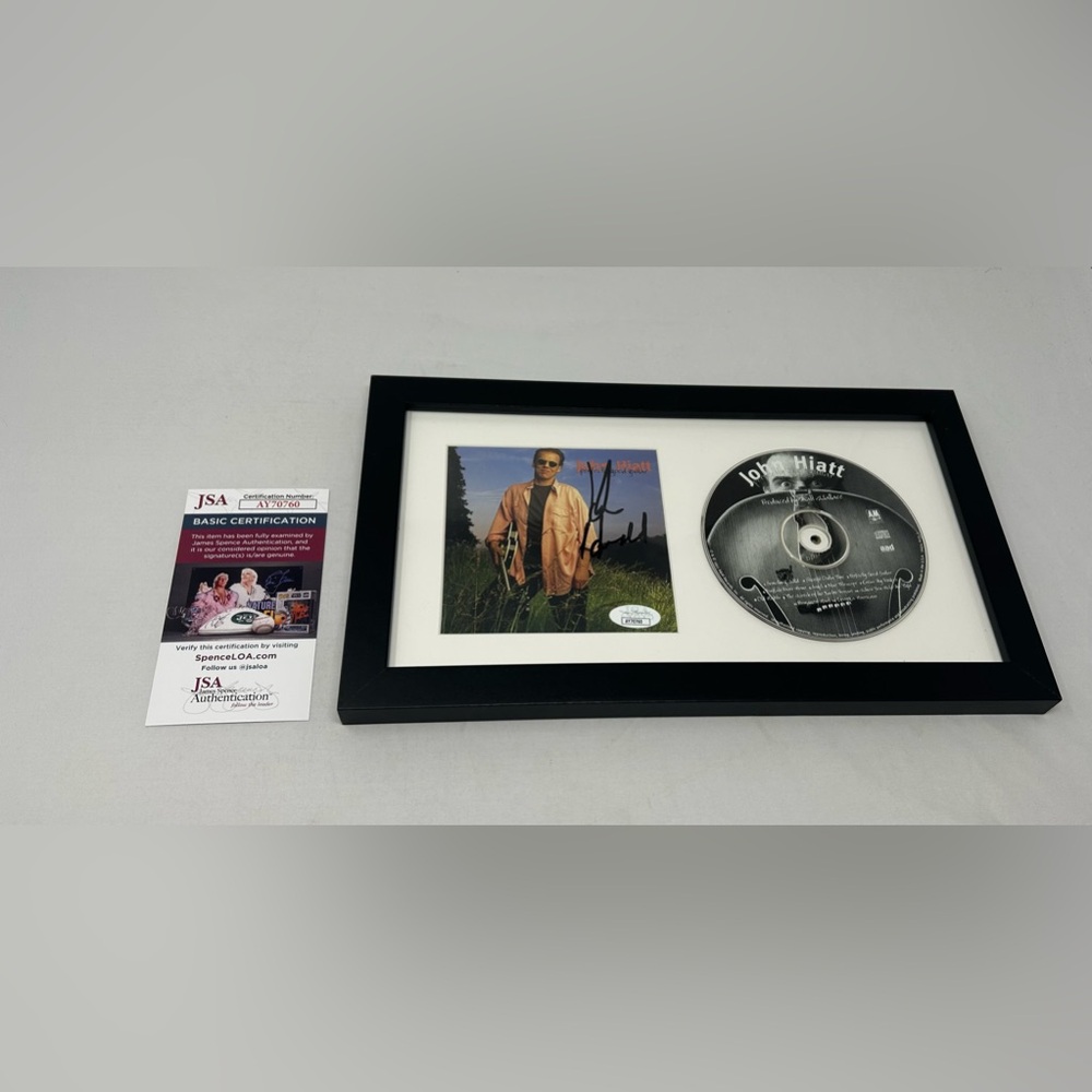John Hiatt signed Perfectly Good Guitar CD Booklet Framed JSA COA